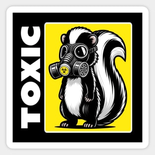 Funny Skunk with Gas Mask - Toxic Biohazard Magnet